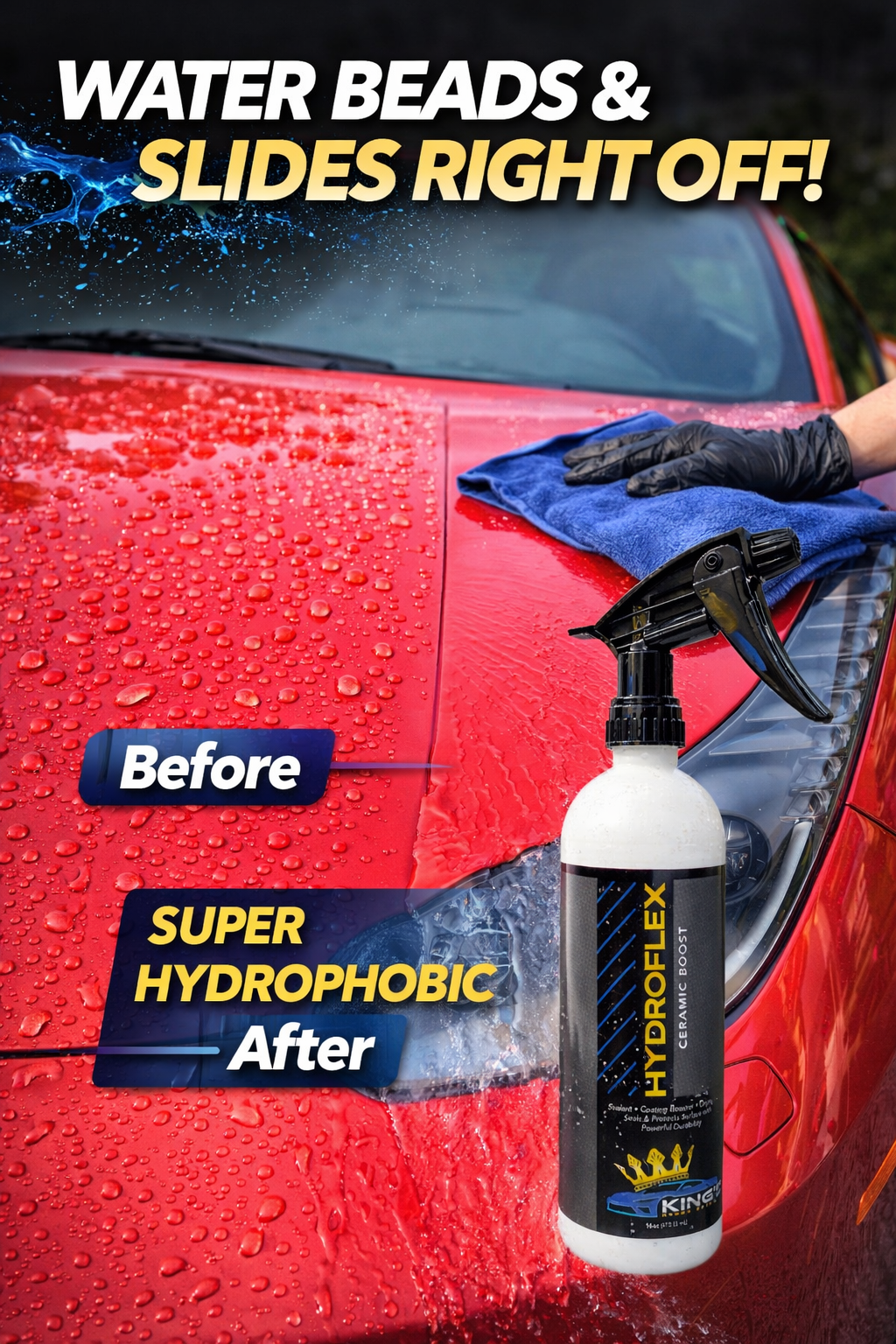 HydroFlex Ceramic Boost Spray – Instant Mirror Shine & Long-Lasting Hydrophobic Protection